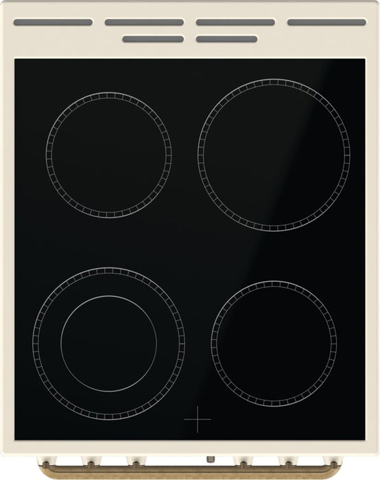 Gorenje GECS5B70CLI Freestanding cooker Electric Ceramic hob Beige