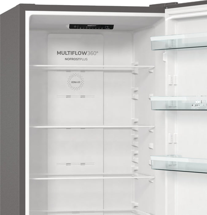 Gorenje NRK6202EXL4 fridge-freezer Freestanding 331 L E Grey