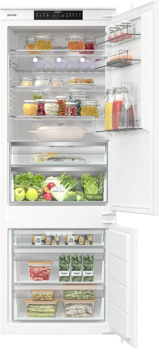 Built-in refrigerator with freezer Gorenje NRKI619D61WFE, 377 l, D, No Frost, White, Yes