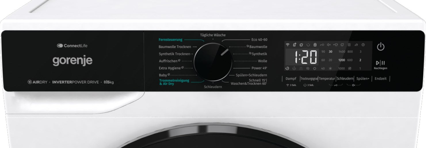 Gorenje WD2PA854ADW/AT washer dryer Freestanding Front-load White D