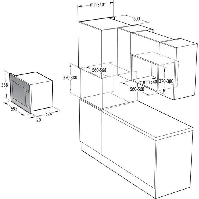 Built-in microwave GORENJE BM201AG1BG