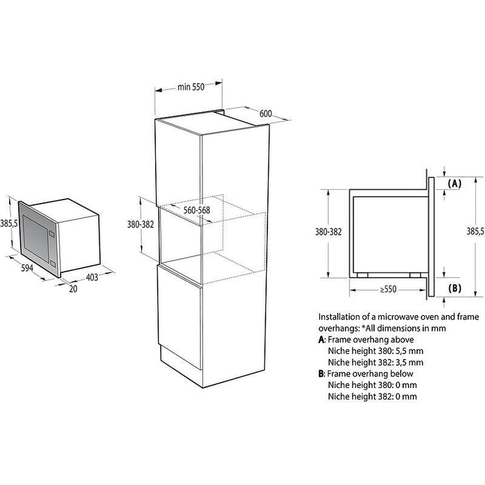 Built-in microwave GORENJE BMI251SG3BG