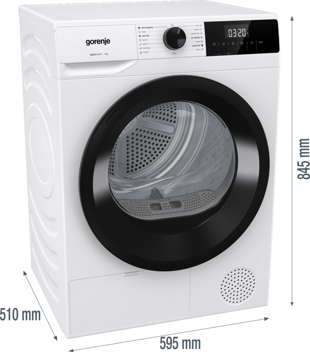Dryer GORENJE D2HNE7E, 7 kg, Heat pump