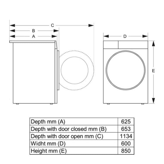 Dryer GORENJE DPNE82GNLWIFI/B, 8 kg, Heat pump, Wi-Fi, Black