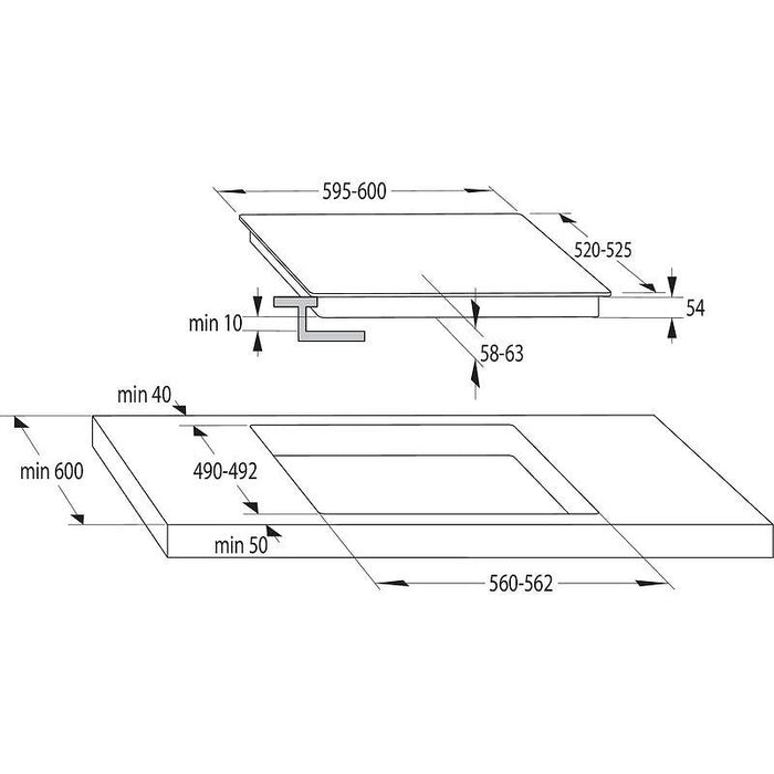 Built-in ceramic hob Gorenje GI601FMC, Induction