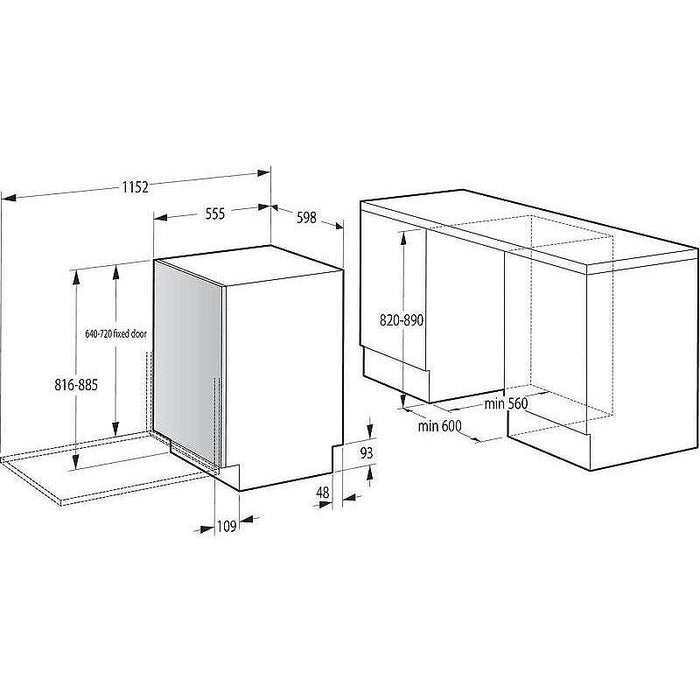 Built-in dishwasher GORENJE GV642D65, 60 cm