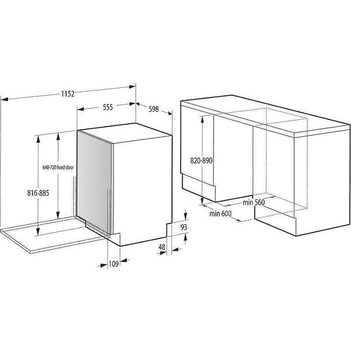 Built-in dishwasher GORENJE GV642D65, 60 cm