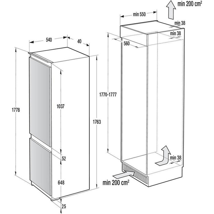 Gorenje RKI517EP1 built-in refrigerator