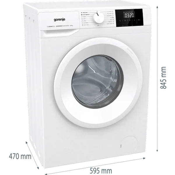 Washing machine GORENJE WNGPI72SBS 7 kg, 1200 rpm, 47 cm