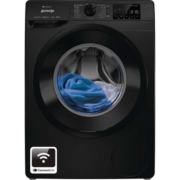 Washing machine GORENJE WPNEI84A1SW/B, 8 kg, ConnectLife, 1400 rpm. Black
