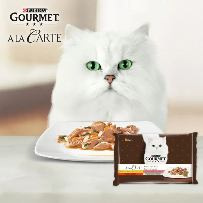 GOURMET A la Carte Chicken Trout Beef and Fish - wet cat food - 4 x 85 g - Wet foodDLK-KAM<<<For the catDLK<<<ActionPL