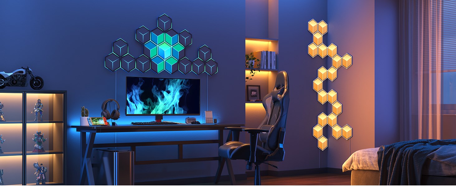 Govee H606A Glide Hexagon Light Panels Ultra 7-pack | LED lighting | RGBIC, 2.4 GHz Wi-Fi, Bluetooth