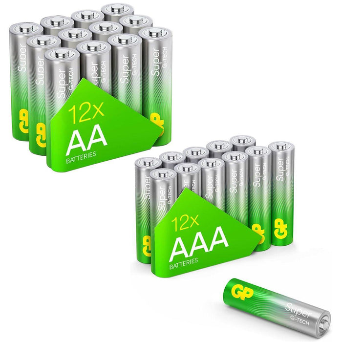 GP SUMMER PACK Alkaline batteries Super AA x 12 pcs. + Super AAA x 12 pcs. + Fan/ Fan/ GP BATTERIES