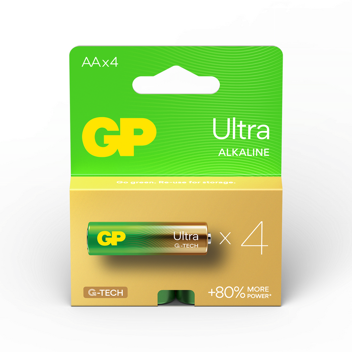 Alkaline battery GP ULTRA LR6 AA /4 pcs. in package/ 1.5V GP, GP15AU
