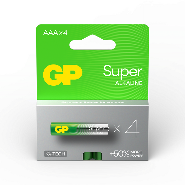 Alkaline battery GP SUPER LR03 AAA, 4 pcs. in packaging / blister, 1.5V, GP-BA-24A21-SB4