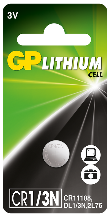 Lithium battery GP CR-1/3N 3V for glucometers and photo DL1/3N