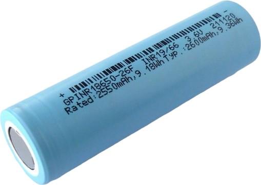 Rechargeable battery GP 18650, 2600mAh, Li-ion