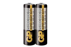 Zinc carbon battery GP SUPERCELL, 15PL-S2, R6, 2 pcs. in packaging / shrink, 1.5V
