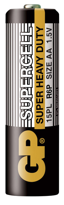 Zinc carbon battery GP SUPERCELL, 15PL-S2, R6, 2 pcs. in packaging / shrink, 1.5V