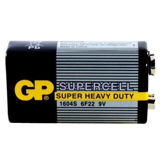 Zinc carbon battery GP 6F22 /9V/ Supercell 1604E 1 pc. shrink