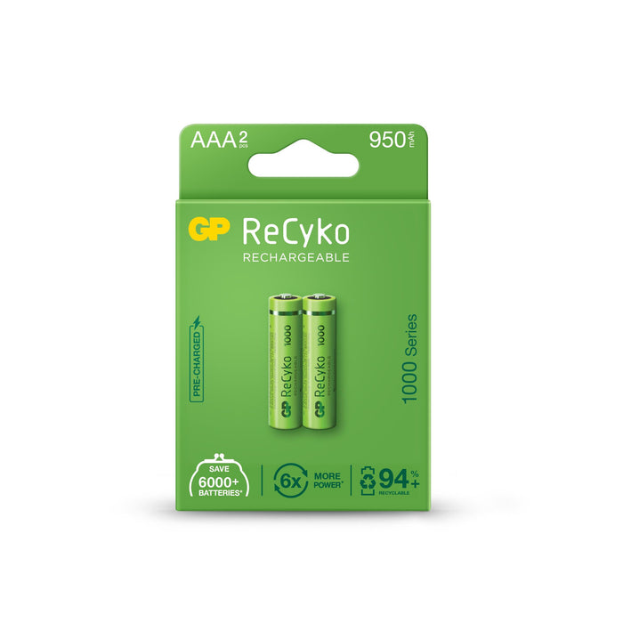 Accumulator Battery GP R03 AAA 1000mAh NiMH 100AAAHCE-EB2 2 pcs. in GP packaging