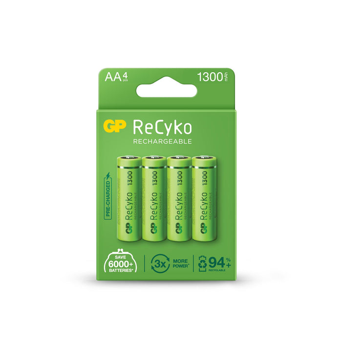 Rechargeable Battery R6 AA 130AAHC-EB4 1300mAh NiMH 4 pcs. in GP packaging