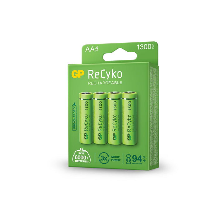 Rechargeable Battery R6 AA 130AAHC-EB4 1300mAh NiMH 4 pcs. in GP packaging