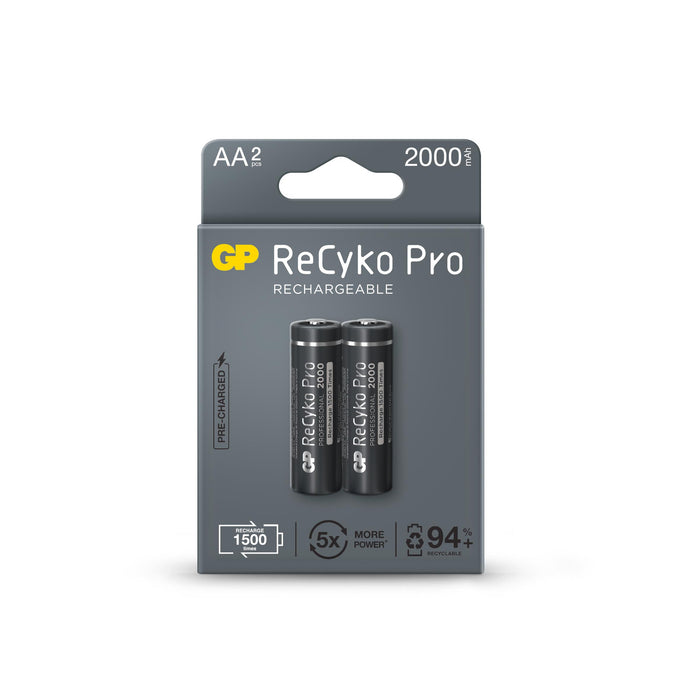 Accumulator Battery GP R6 AA 2000mAh RECYKO + PRO 210AAHCB-EB2 NiMH /up to 1500 cycles/ 2 pcs. in GP packaging