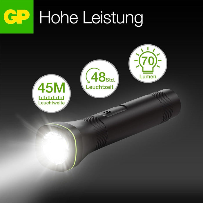Flashlight GP BATTERIES C107B LED 70 lumens 2*AA battery