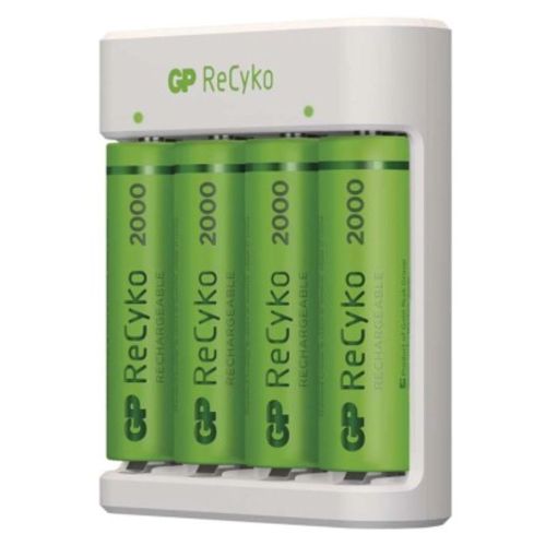 GP Battery Charger B411 with 4x AAA Rechargable batteries 2100 mAh 1.2V White EU - Batteries<<<Основна<<<DunaXML