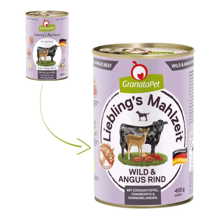 GRANATAPET Liebling’s Mahlzeit Venison and angus beef - wet dog food - 800g - Wet foodDLP-KAM<<<For