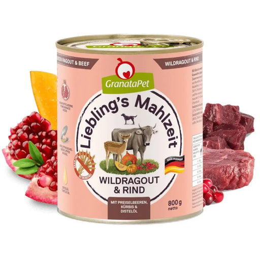 GRANATAPET Liebling’s Mahlzeit Vension ragout and beef - wet dog food - 800g - Wet foodDLP-KAM<<<For