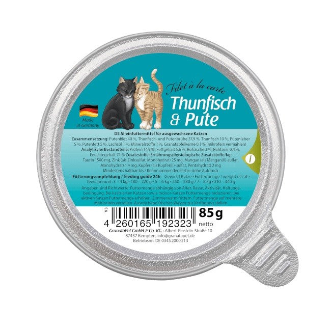 GRANATAPET Filet á la carte Tun with turkey - wet cat food - 85g