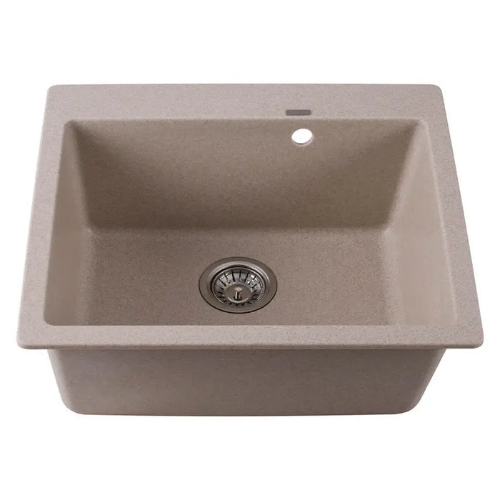 GRANITE KITCHEN SINK 8304 INTER CERAMIC RECTANGULAR 57X50X22.5CM SAND - Кухненски мивки<<<Кухненски