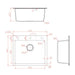GRANITE KITCHEN SINK 8304 INTER CERAMIC RECTANGULAR 57X50X22 CM. BLACK - Кухненски мивки<<<Кухненски