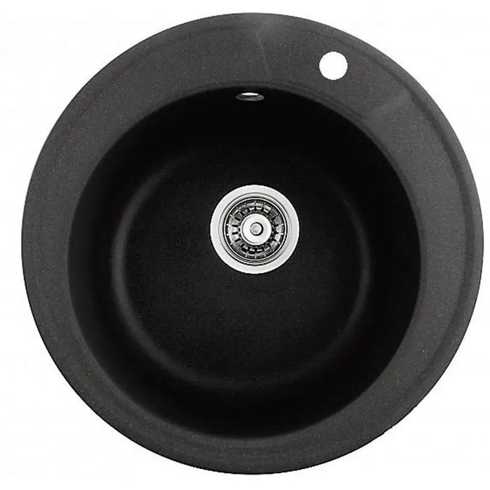 GRANITE KITCHEN SINK INTER CERAMIC ICK 8301 Ф49Х19.5 CM. BLACK - Кухненски мивки<<<Кухненски