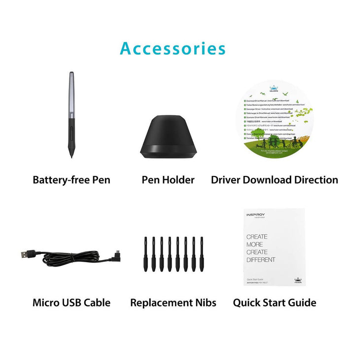 Graphics tablet HUION Inspiroy H640P USB Black - Графични таблети<<<Лаптопи таблети и