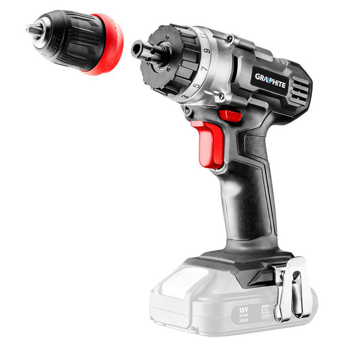 CORDLESS DRILL GRAPHITE 58G022 18 V, 44.00 nm, WITHOUT BATTERY AND CHARGER