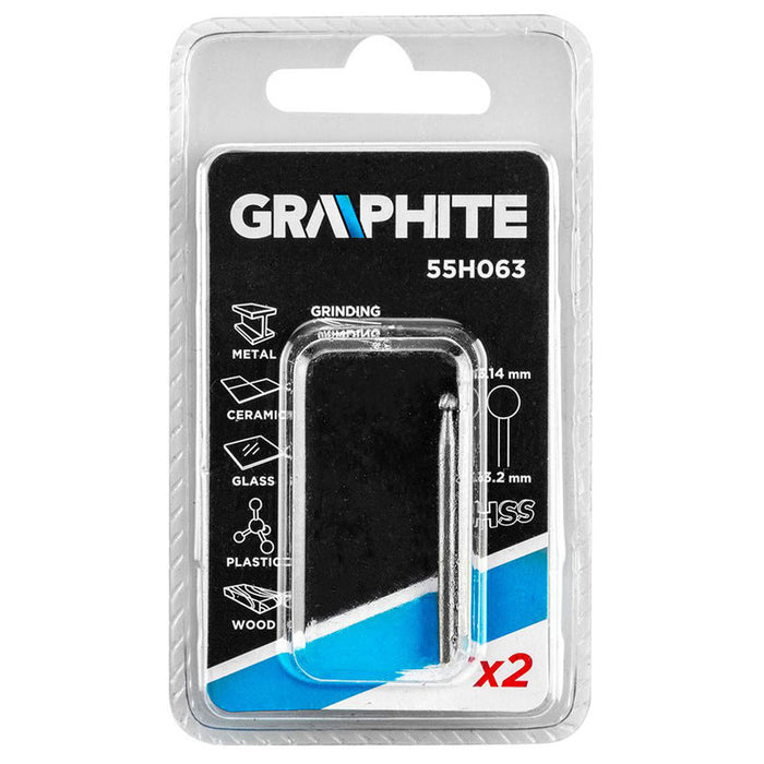 SET OF MILLS 3.2X3.14 MM 2 PIECES GRAPHITE 55H063