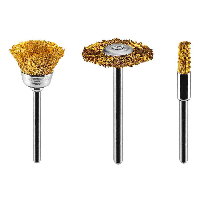 SET OF COPPER WIRE BRUSHES 3 PIECES GRAPHITE 55H067