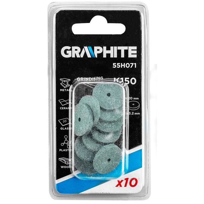 SET OF GRINDING DISCS 10 PIECES GRAPHITE 55H071