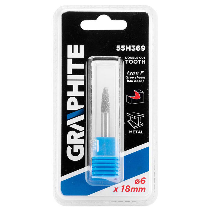 CARBIDE ROUND MILLER FOR METAL 6X18 MM GRAPHITE 55H369