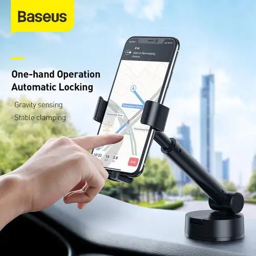 Gravity car mount for Baseus Tank phone with suction cup (black) - Car mount<<<Accessories<<<Основна<<<DunaXML&&&Phone