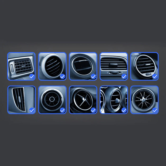 Gravity smartphone car holder air vent blue (YC08) - Cell phone holders<<<HurtelXML