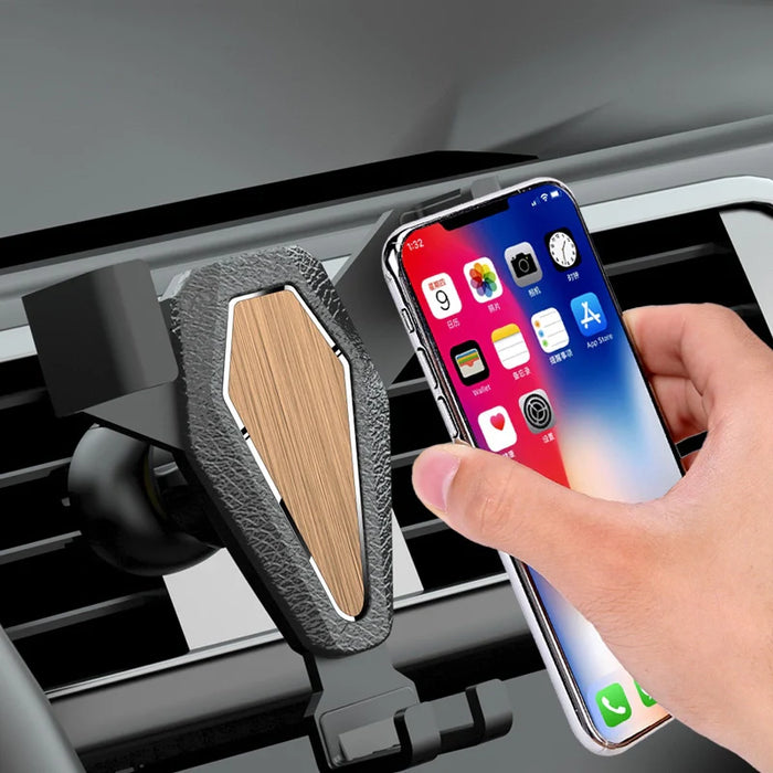 Gravity smartphone car holder black air vent grille (YC07) - Cell phone holders<<<HurtelXML