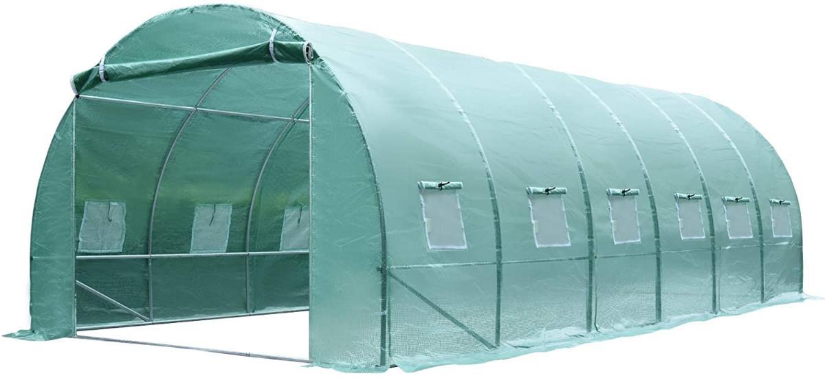 GREENHOUSE GREEN B 6x3x2M 12 WINDOWS