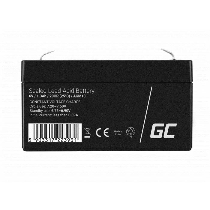 Green Cell AGM13 UPS battery Sealed Lead Acid (VRLA) 6 V 1.3 Ah - Batteries<<<Rechargeable batteries<<<IT