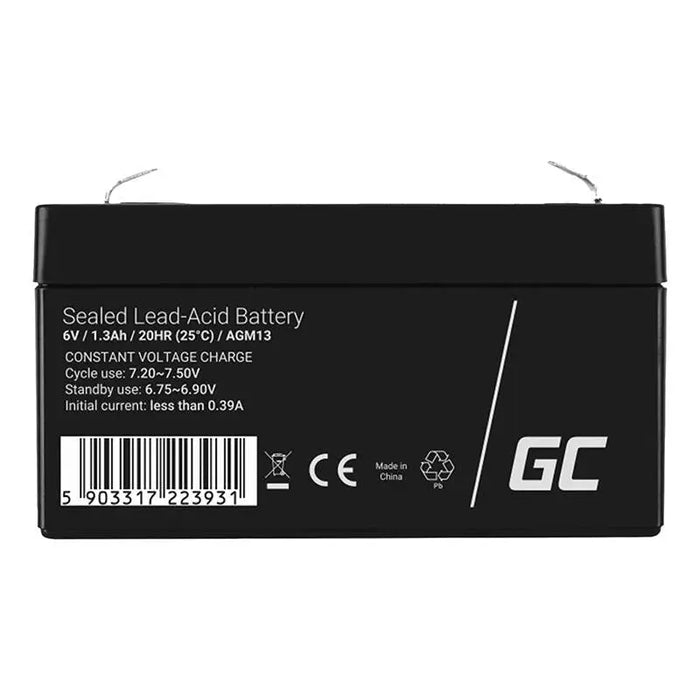 Green Cell AGM13 UPS battery Sealed Lead Acid (VRLA) 6 V 1.3 Ah - Batteries<<<Rechargeable batteries<<<IT