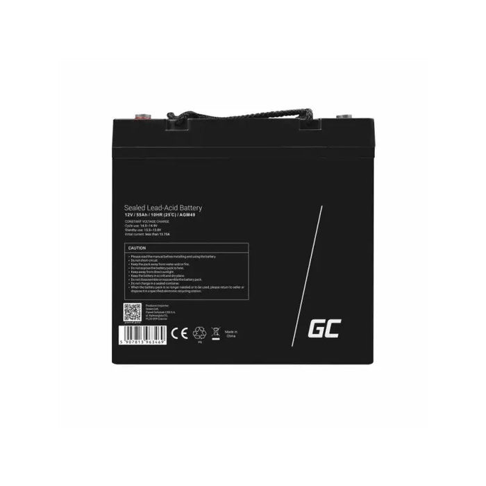 Green Cell AGM49 vehicle battery AGM (Absorbed Glass Mat) 55 Ah 12 V Marine / Leisure - Batteries<<<Rechargeable
