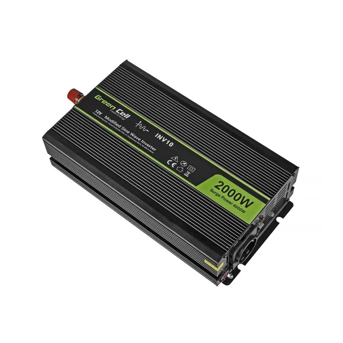 Green Cell INV10 power adapter/inverter Auto 2000 W Black - ConvertersZSA-PRZ<<<Car power supplyZSA<<<ActionPL